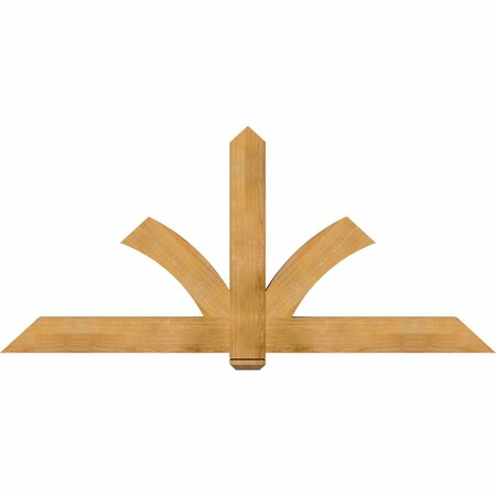 Ekena Millwork Redmond Rough Sawn Timber Gable Bracket, Western Red Cedar, 84"W x 38"H x 4"D x 6"F, 11/12 Pitch GBW084X38X0406RED00RWR